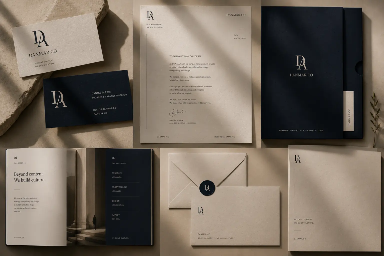 DANMAR Branding mockup